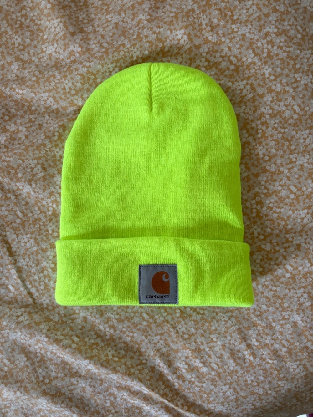 Carhartt High-Visibility Neon Green Cuffed Beanie